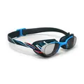Decathlon Adult Swimming Goggles Clear Lenses Nabaiji Xbase 100 L - Mike Blue Nabaiji