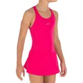Decathlon Girls' One-Piece Swimsuit Leony Skirt - Pink Nabaiji