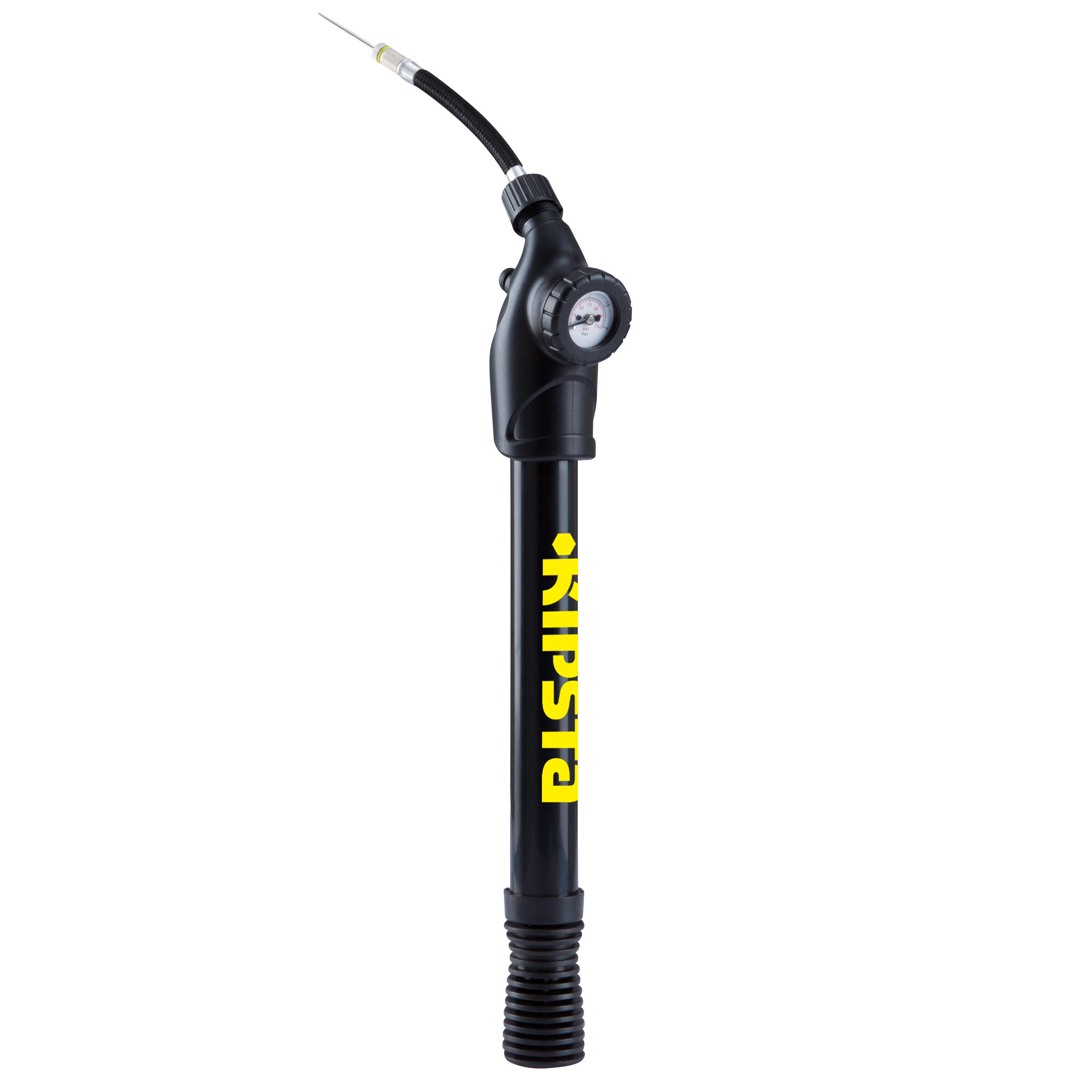 Decathlon Dual Action Ball Pump & Pressure Gauge With Hose Kipsta - Black Kipsta