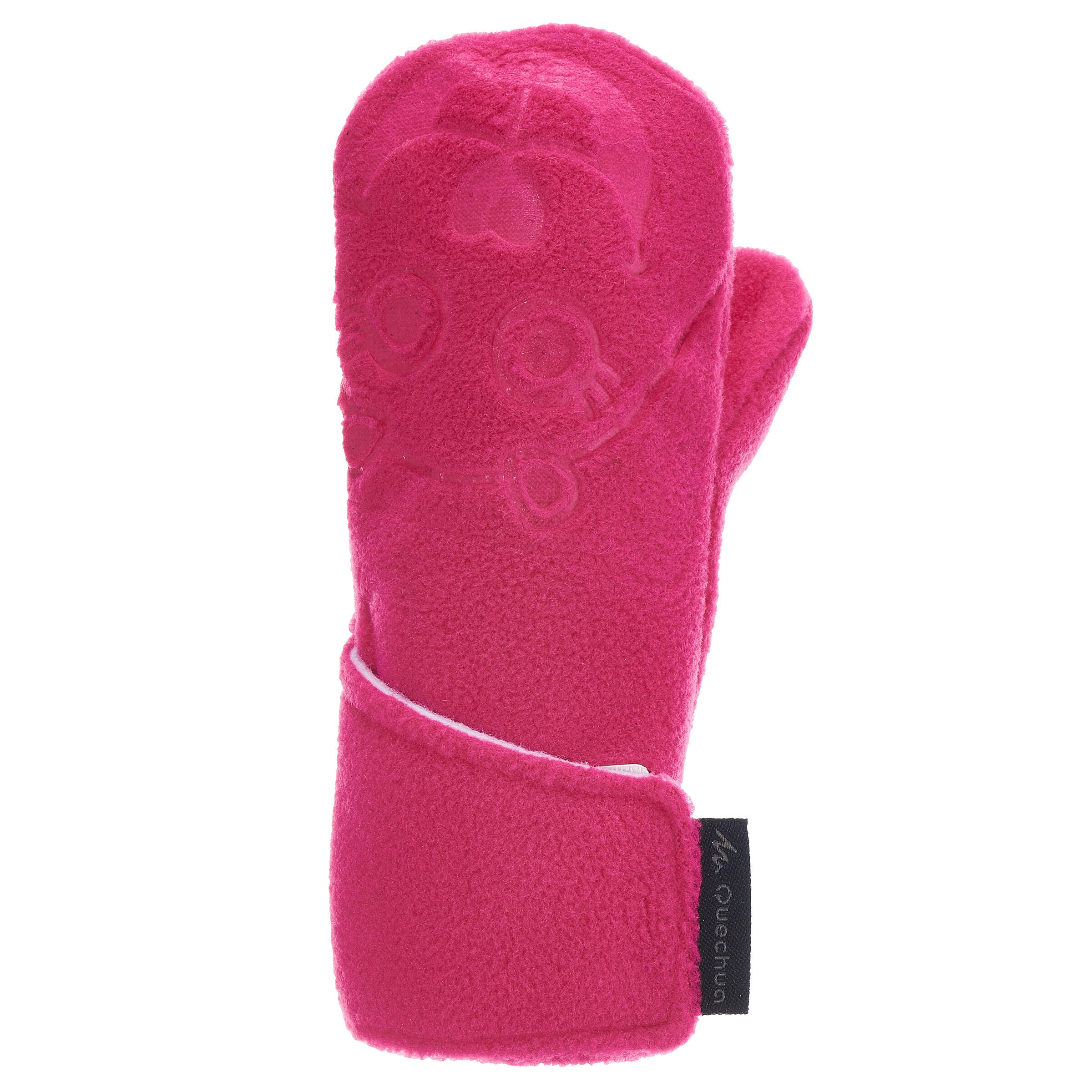 Decathlon Children'S Fleece Hiking Mittens Mh100 - Pink Quechua