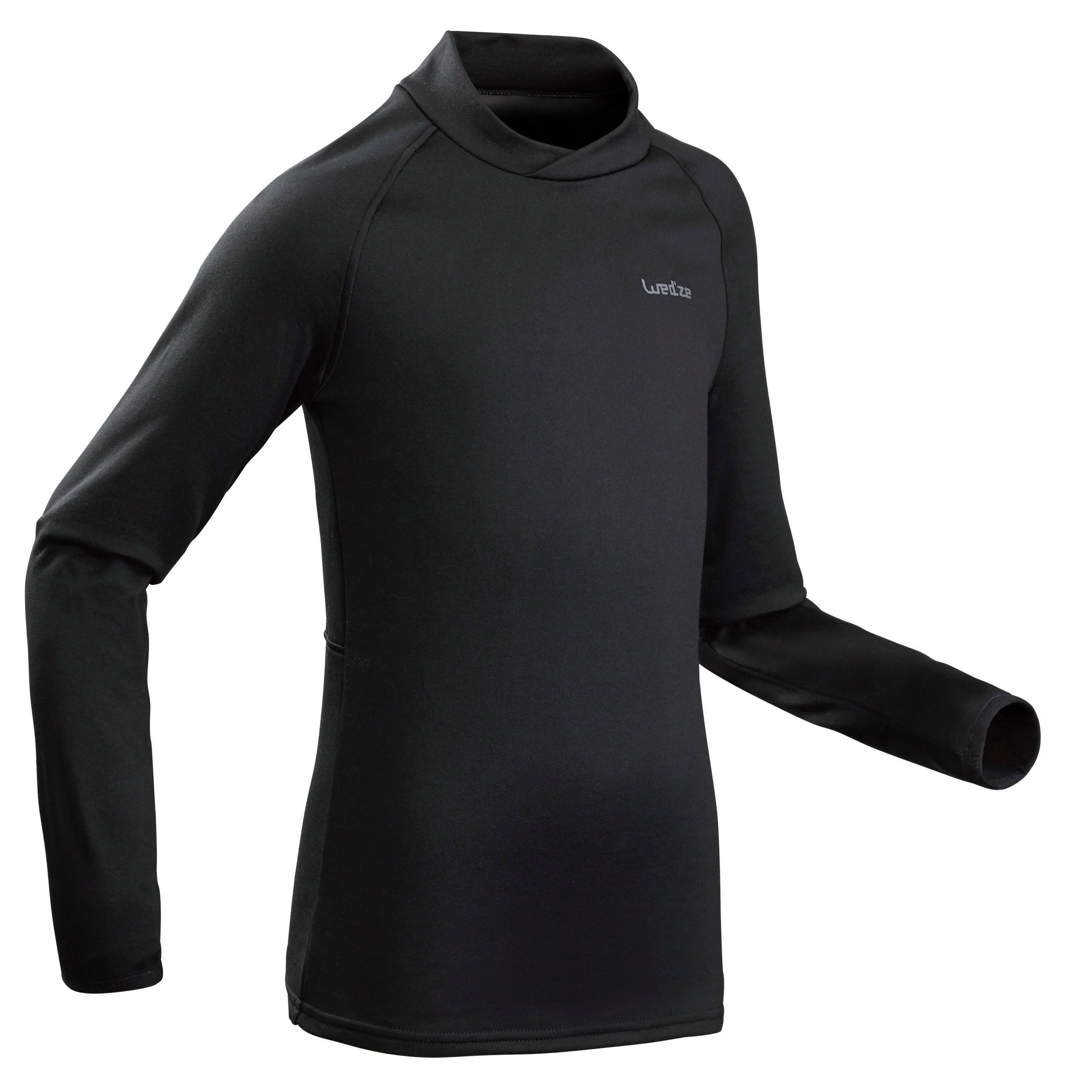 Decathlon Kids’ Ski Base Layer Top Freshwarm Black Wedze
