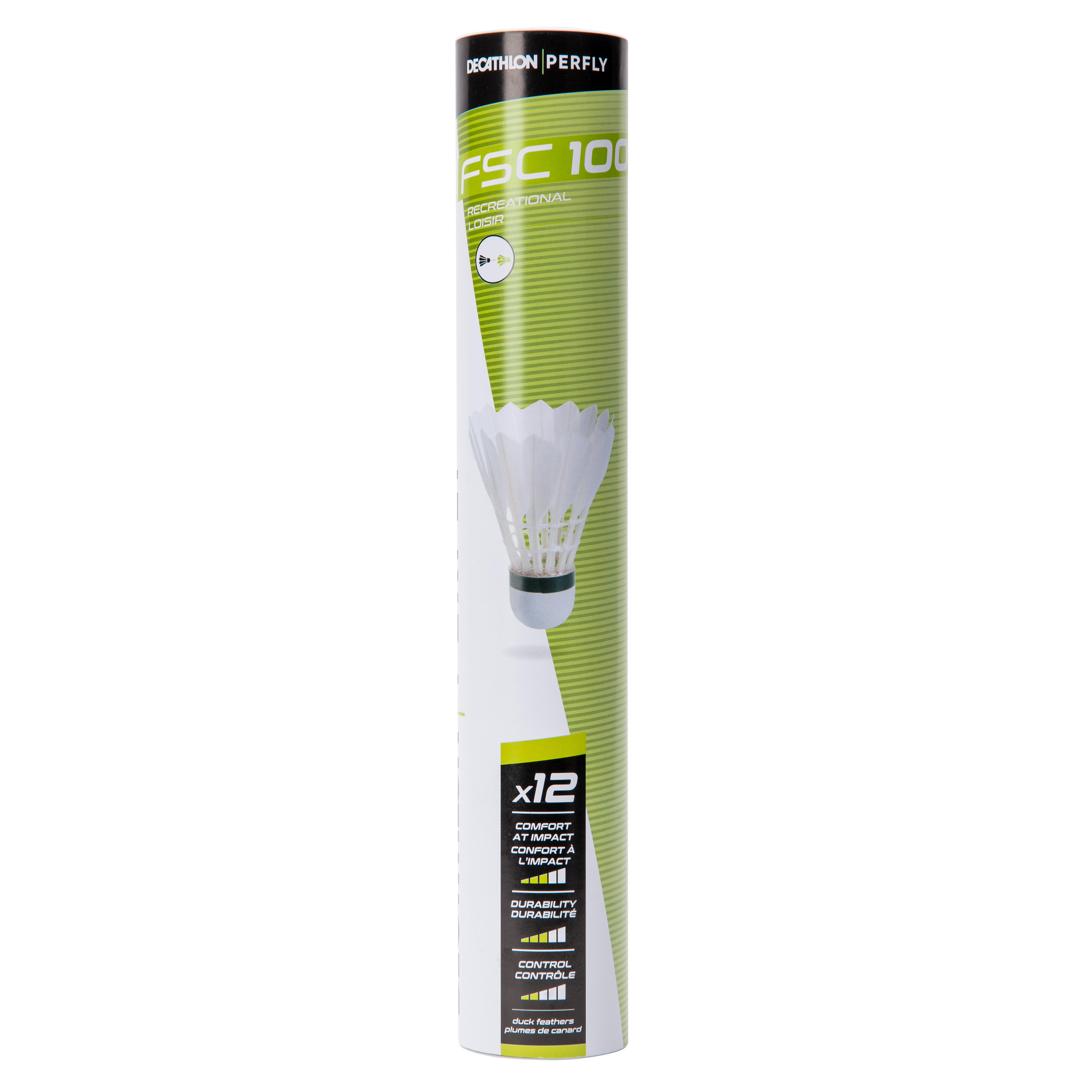 Decathlon Badminton Feather Shuttlecock Perfly Fsc720 X 12 Perfly