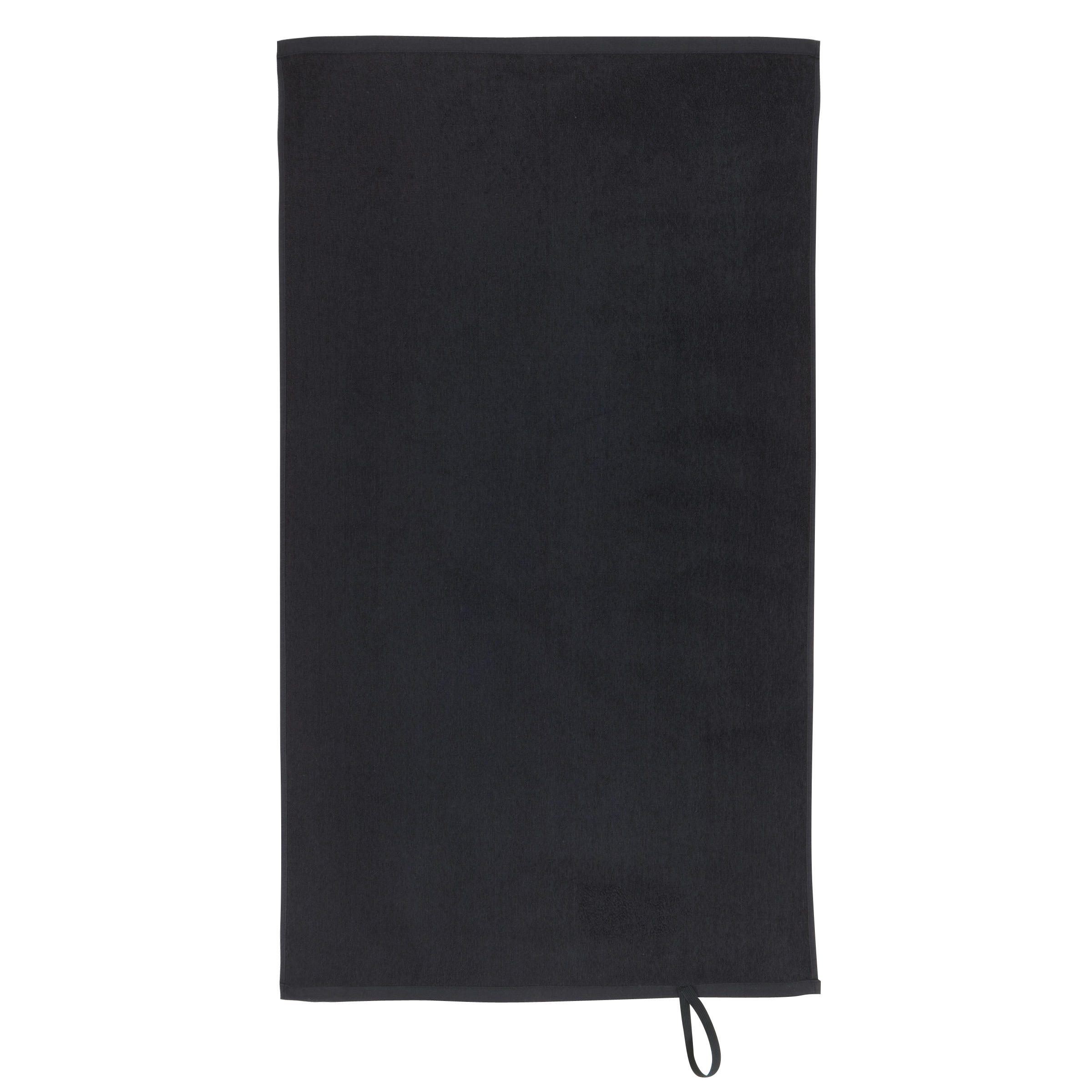 Decathlon Small Cotton Fitness Towel - Black Domyos