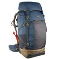 Decathlon Men'S Trekking Travel Backpack 70 Litres - Travel 500 Blue Forclaz