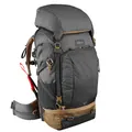 Decathlon Men'S Trekking Travel Backpack 50 Litres Travel 500 Grey Forclaz