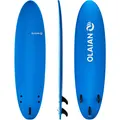 Decathlon 100 Foam Surfboard 7'. Supplied With A Leash And 3 Fins. Olaian