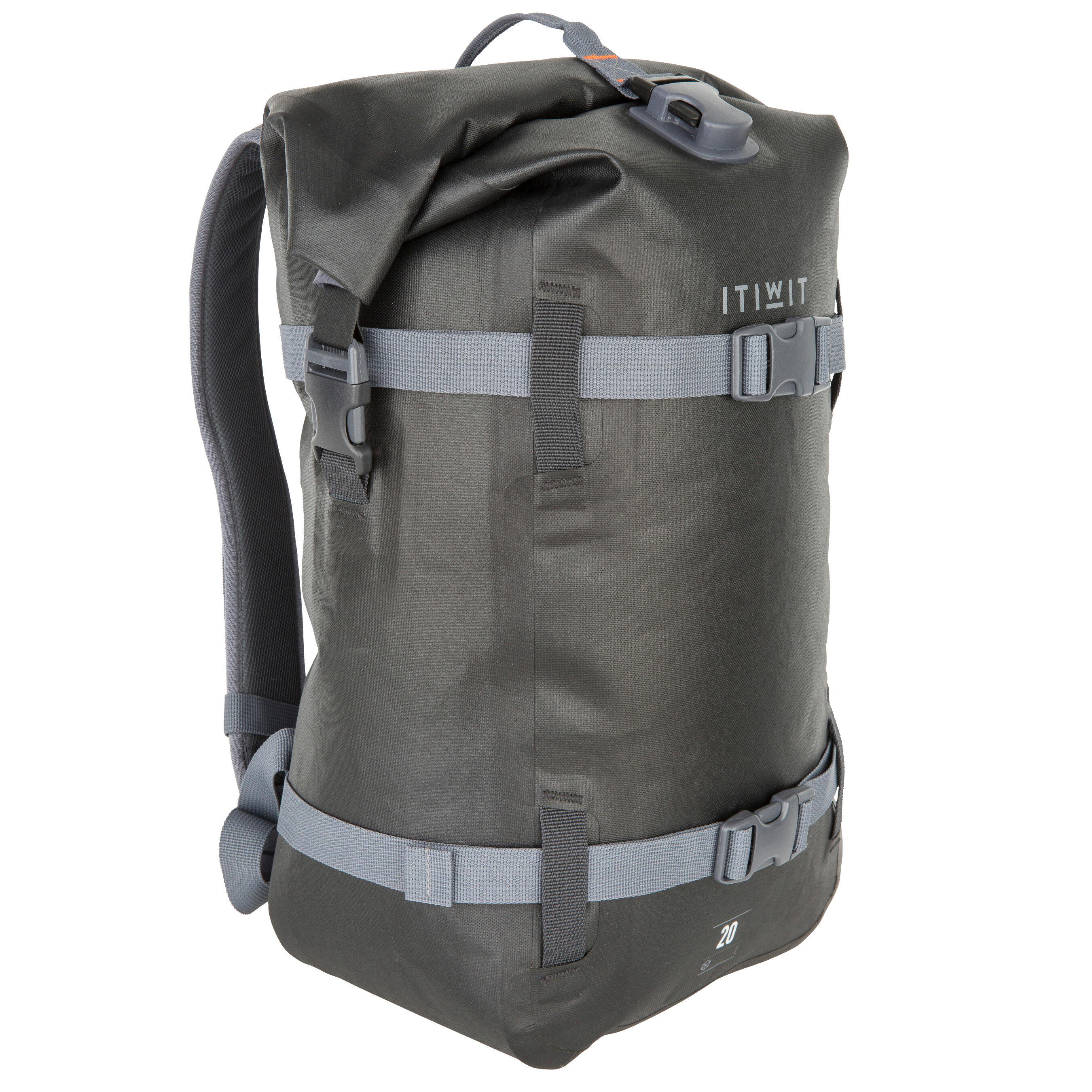 Decathlon Stand Up Paddle/Sup Waterproof Backpack Itiwit Swbp 20L - Black Itiwit