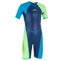 Decathlon Boys Swimming Full Body Swimsuit Nabaiji Shorty 100 Kloupi - Multicolour Nabaiji