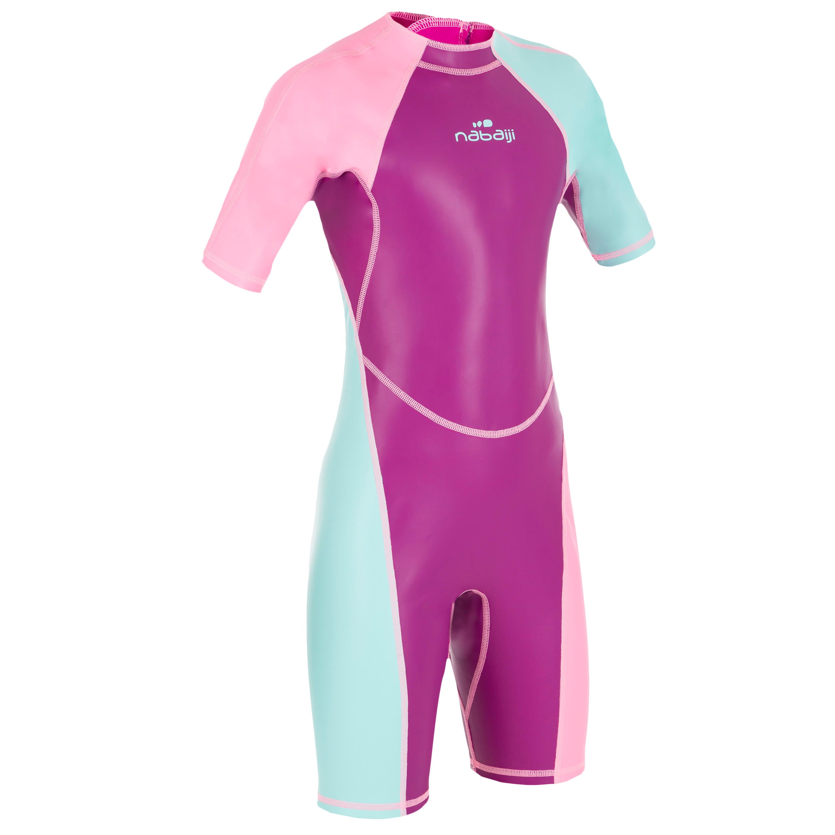 Decathlon Girls Swimming Full Body Swimsuit Nabaiji Kloupi G - Pink Nabaiji