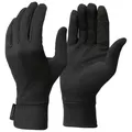 Decathlon Adult Mountain Trekking 100% Silk Liner Gloves Trek 500 - Black Forclaz