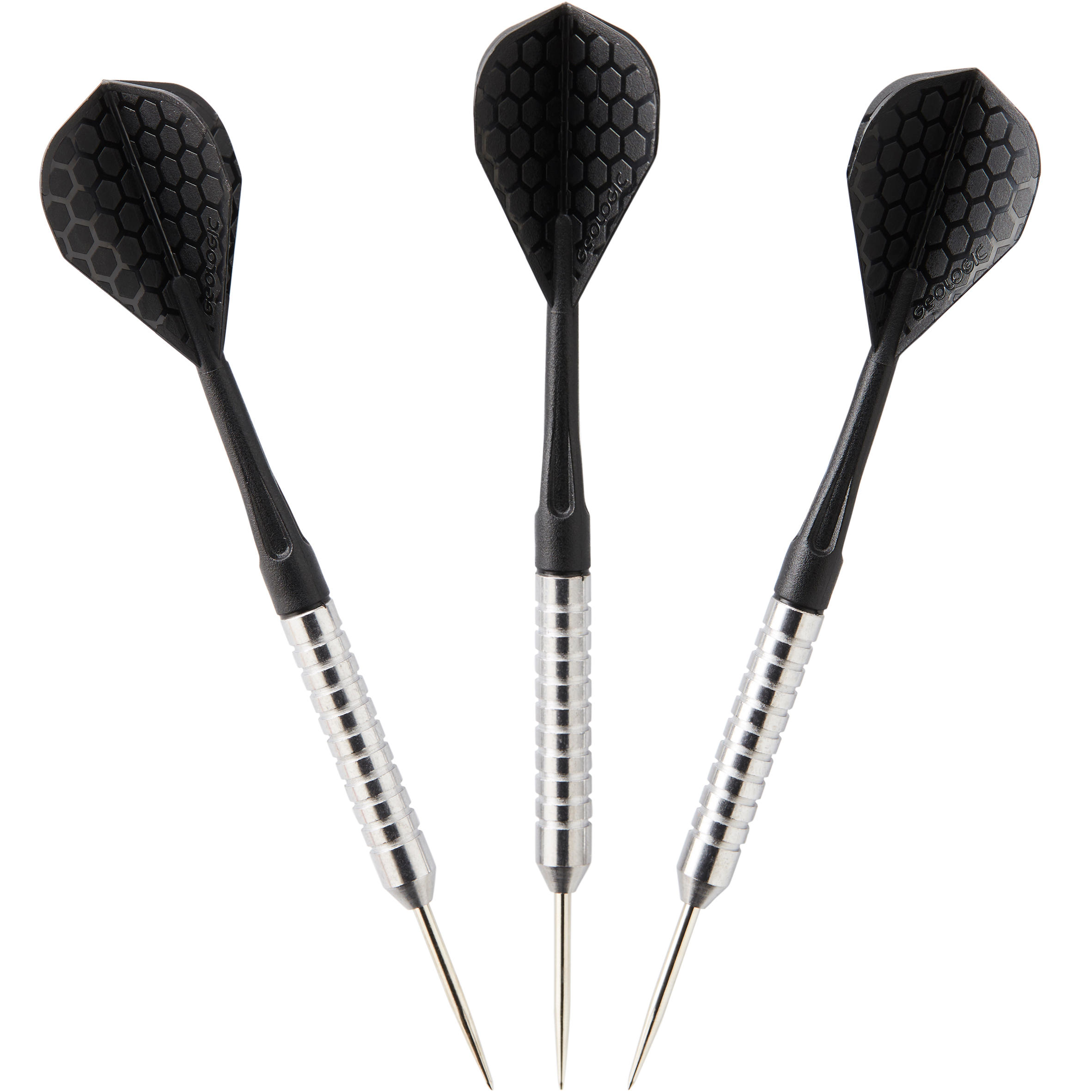 Decathlon T100 Steel-Tipped Darts Tri-Pack - Black Canaveral