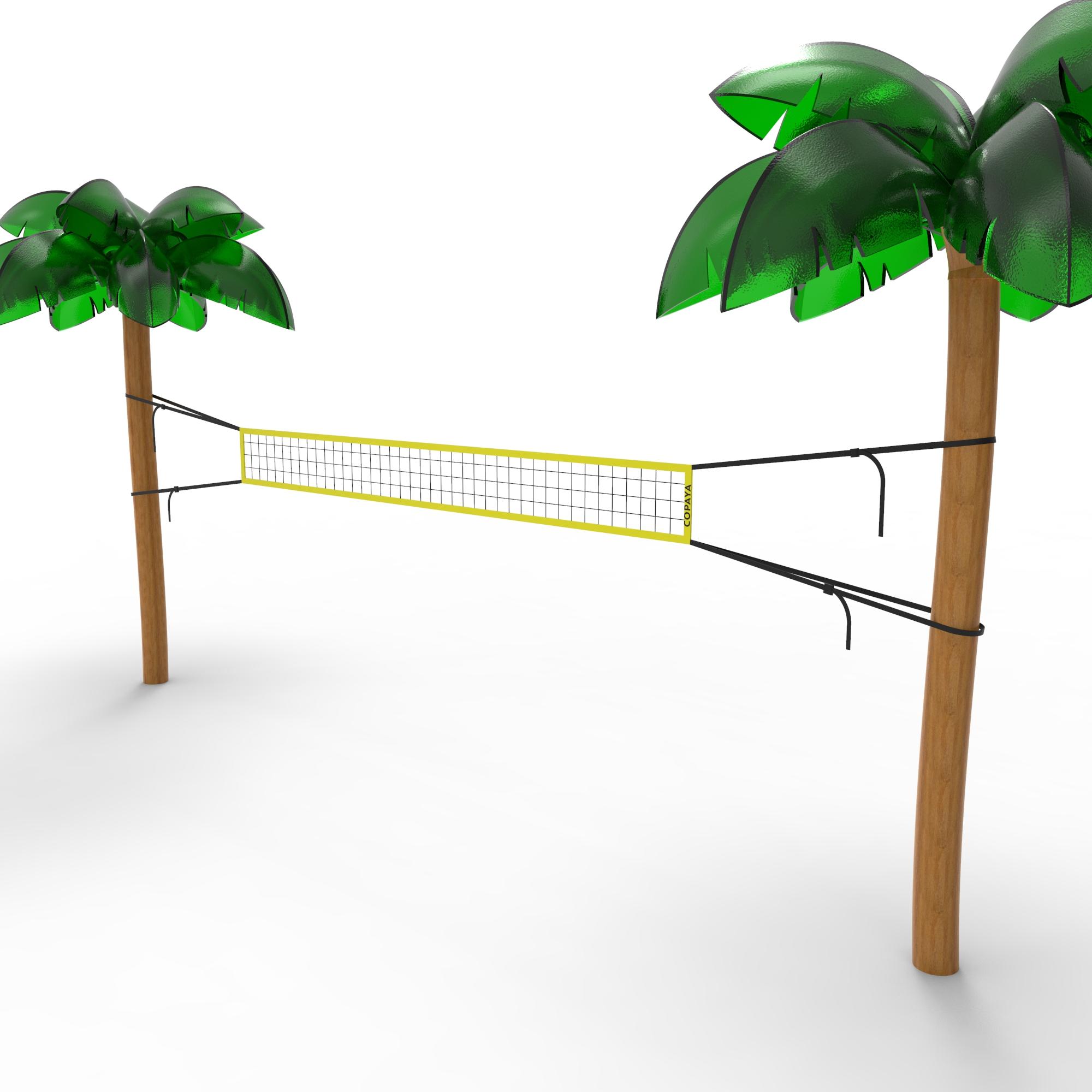 Decathlon Beach Volleyball Net Copaya Bv100 - Yellow Copaya