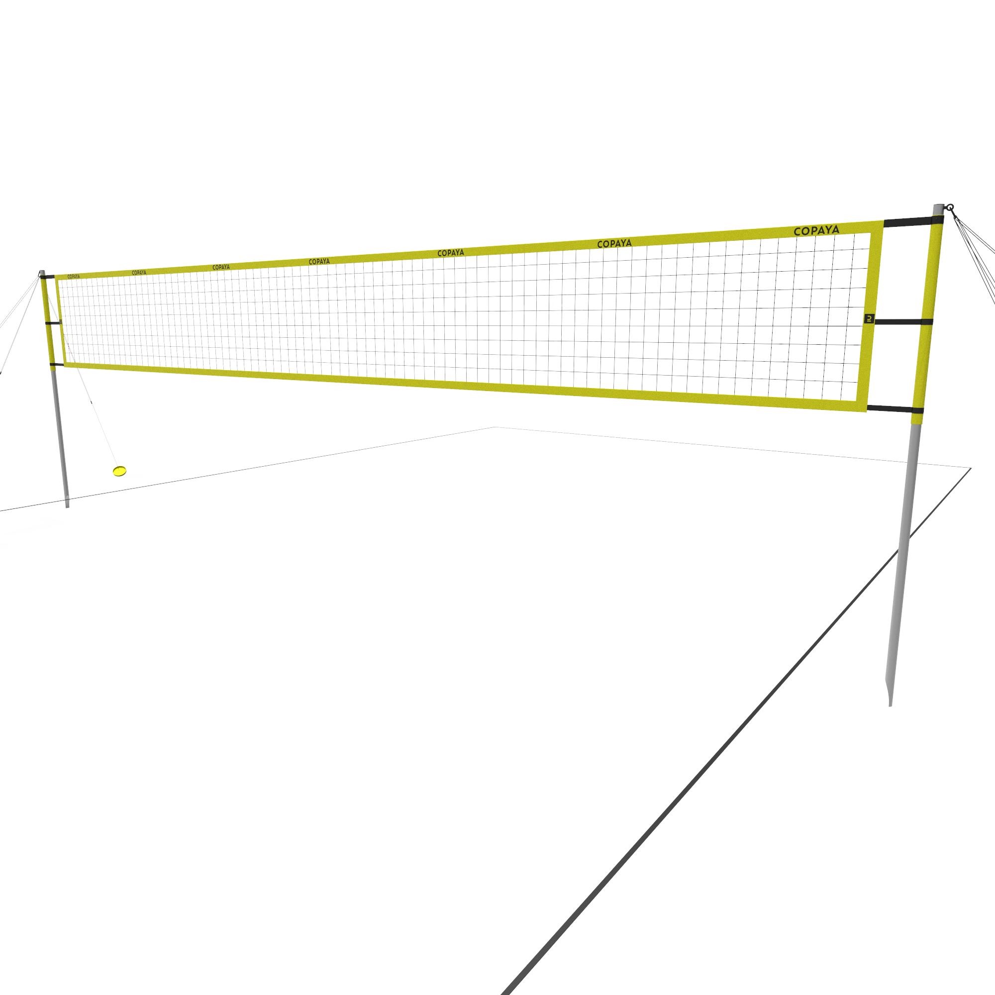 Decathlon Beach Volleyball Official Dimension Net Set Copaya Bv900 - Yellow Copaya