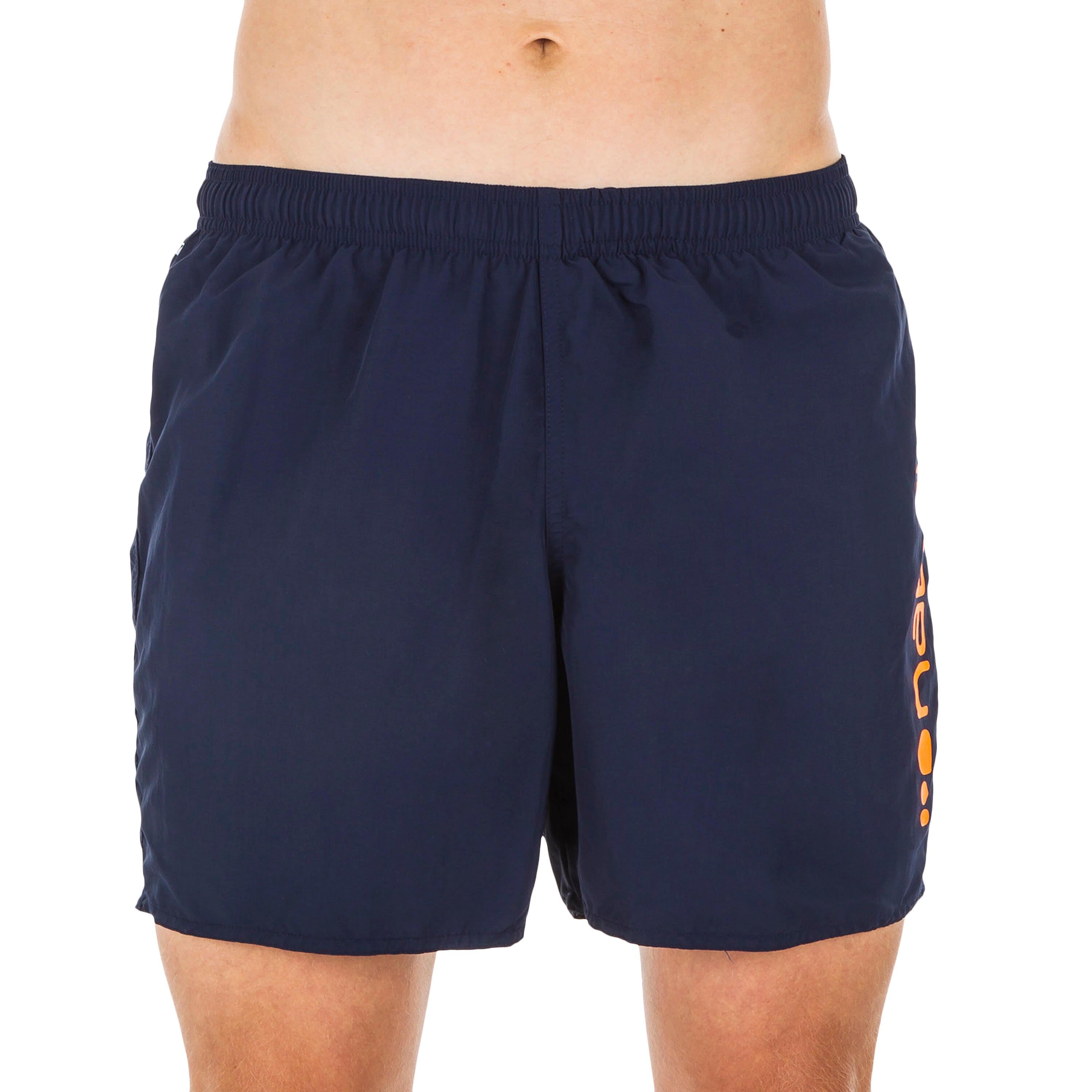 Decathlon Men'S Swim Shorts 100 Basic - Navy Orange Nabaiji