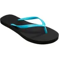 Decathlon Women'S Flip-Flops 100 - Turquoise Black Olaian