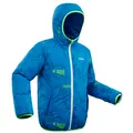 Decathlon Kids' Ski Jacket Warm Reverse 100 - Blue And Green Wedze