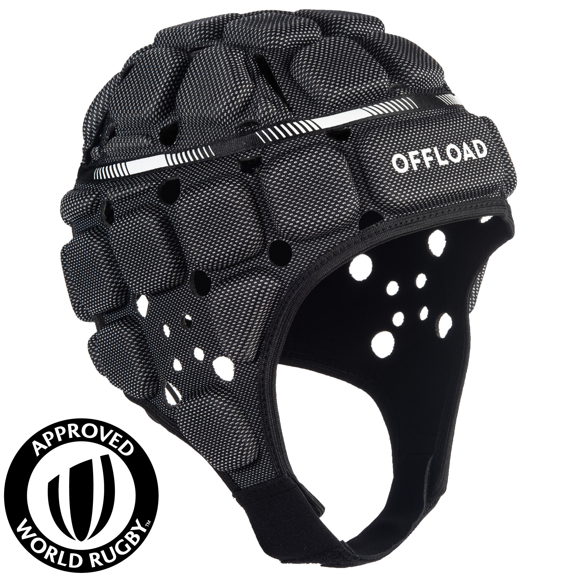 Decathlon Rugby Scrum Cap Offload R900 - Black Offload