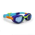 Decathlon Swimming Goggles Clear Lenses Nabaiji Xbase 100 S Dye - Blue/Orange Nabaiji