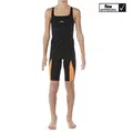 Decathlon Fina Girls' Swimming Competition Suit - Orange/Black Nabaiji