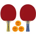 Decathlon Table Tennis Set Pongori - 2 Ttr100 3* All-Round Bats & 3 Balls Pongori