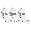 Decathlon Mid-Cut Sport Socks Artengo Rs560 Tri-Pack - White/Grey Artengo