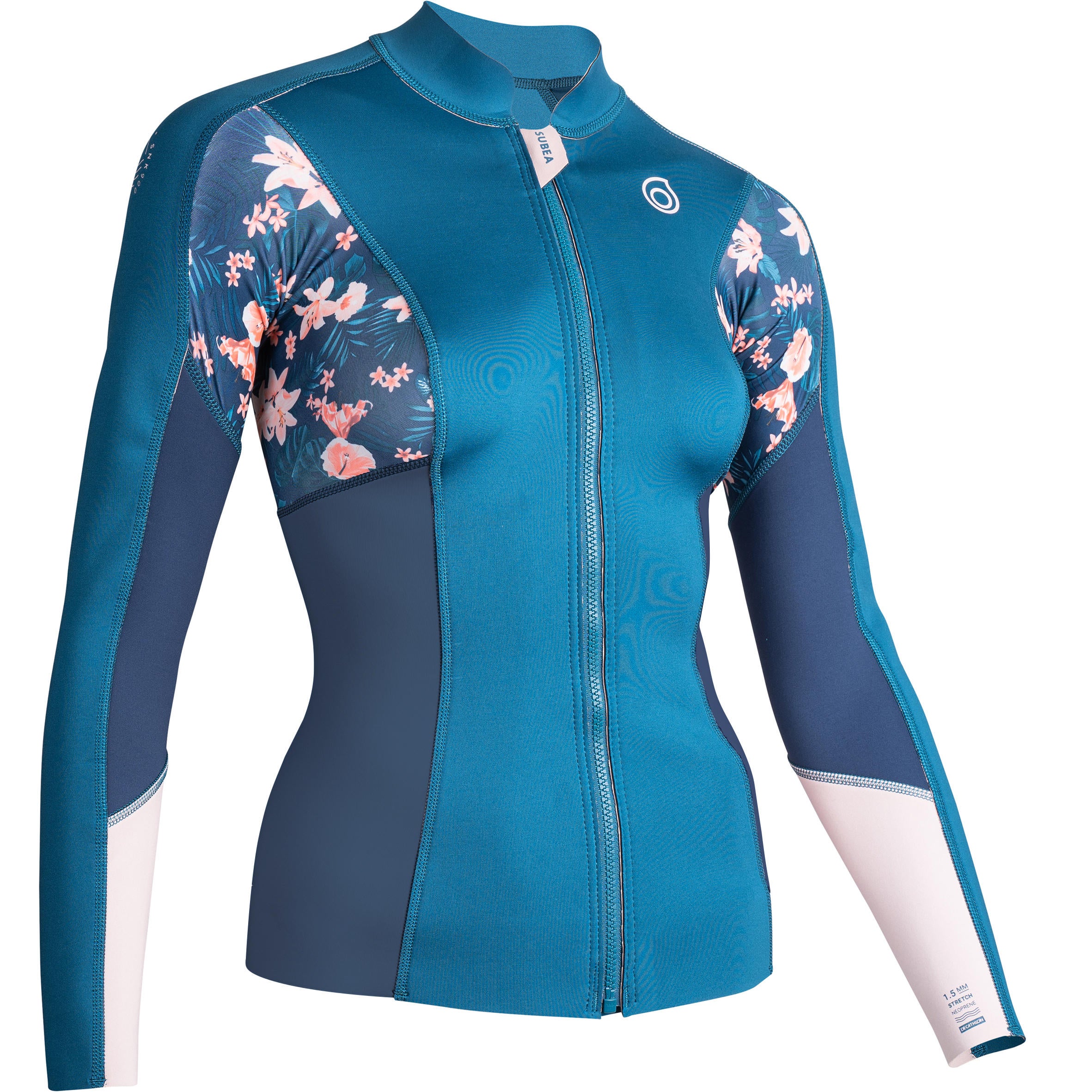 Decathlon Women'S Long-Sleeve Neoprene Top 900 - Blue Subea