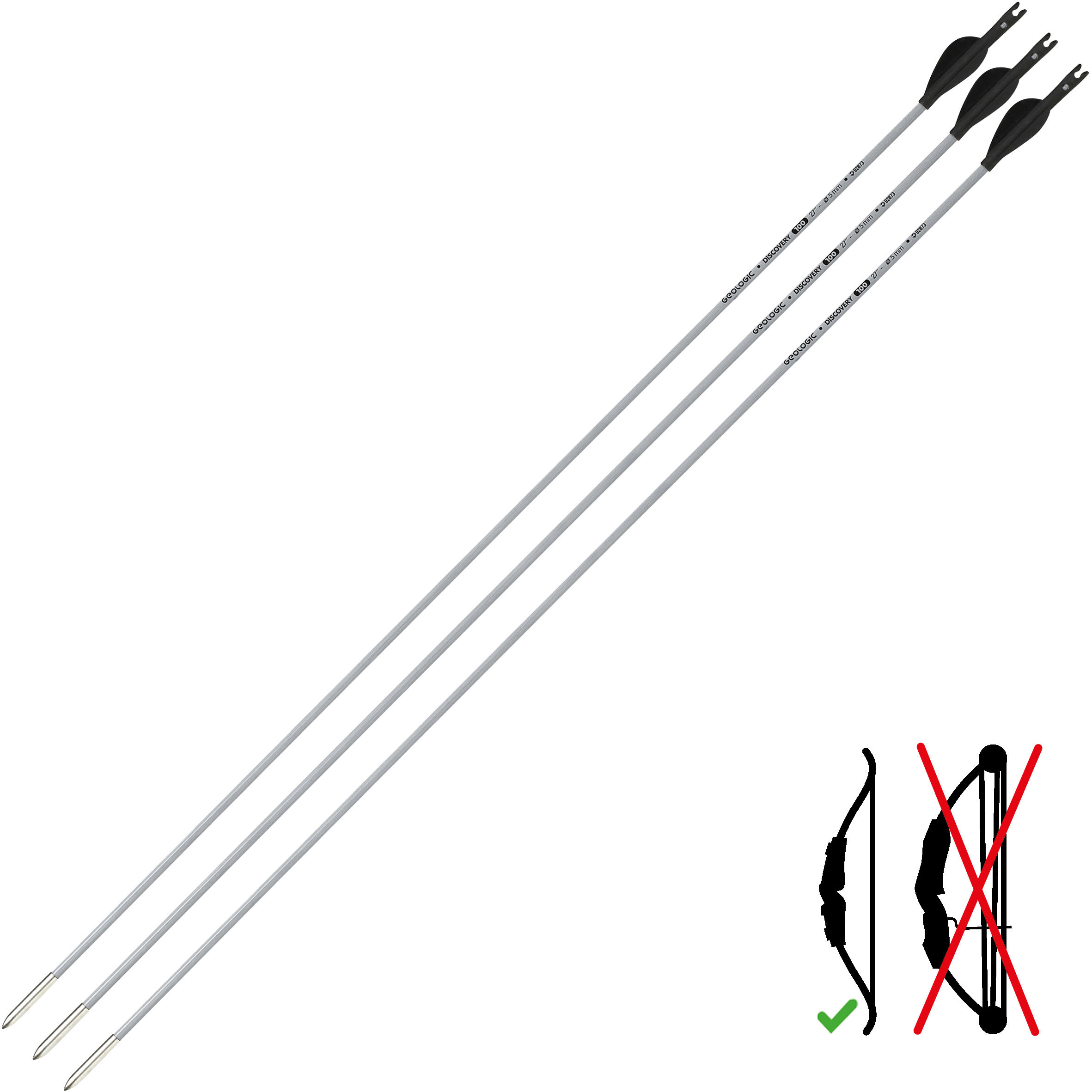 Decathlon Arrows Discovery 100 Tri-Pack Geologic