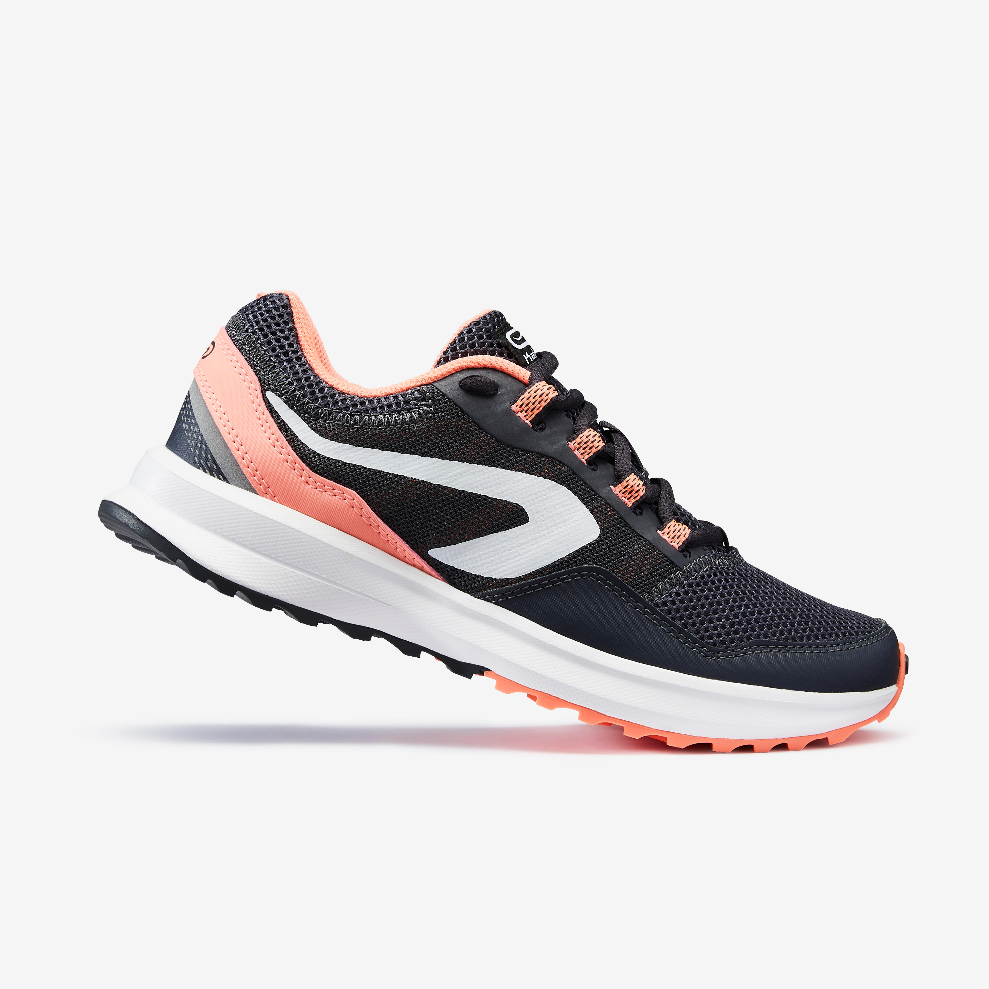 Decathlon Women Running Shoes Kalenji Run Active Grip W - Grey Pink Kalenji