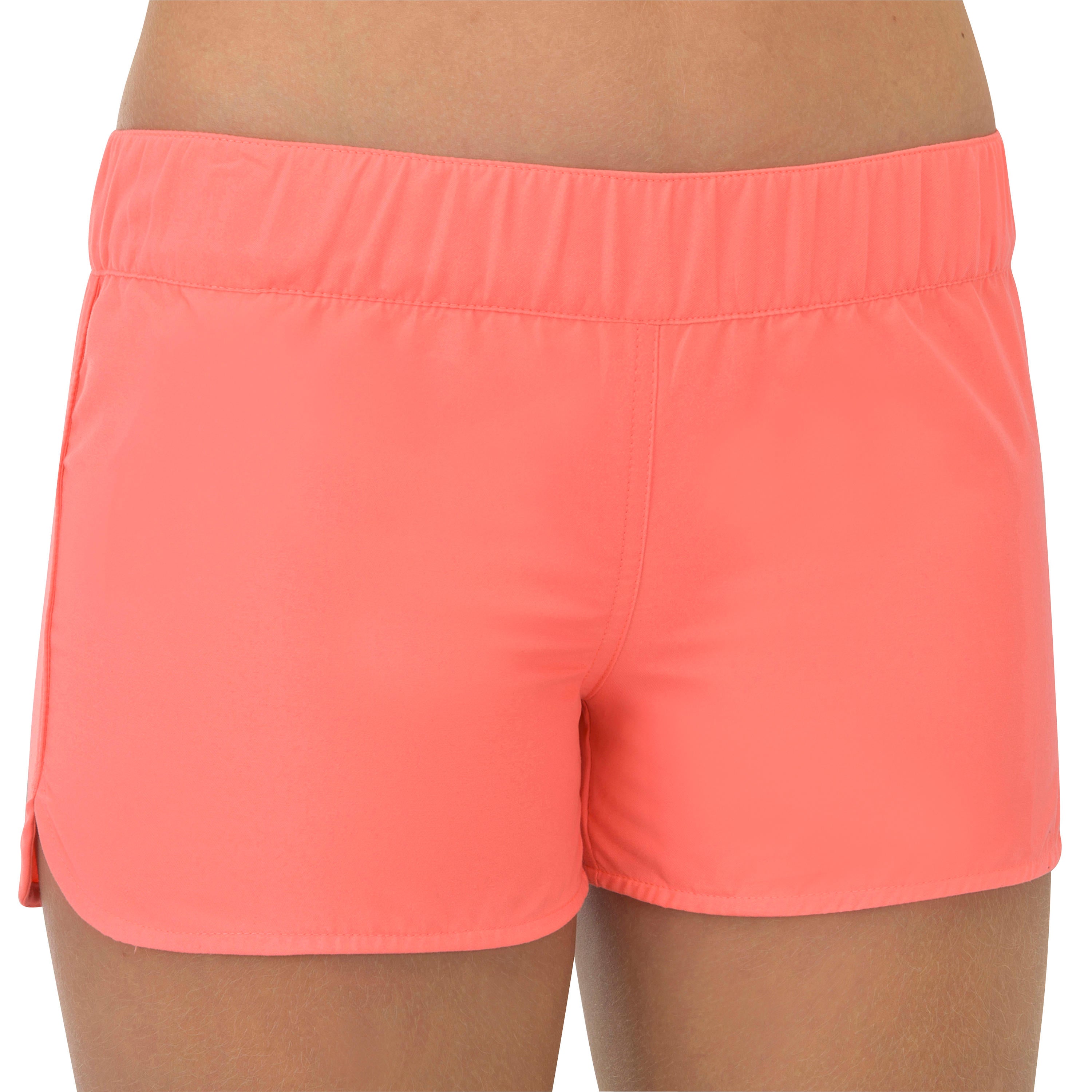 Decathlon Girl'S Surf Swimshorts Kina 100 Coral Olaian