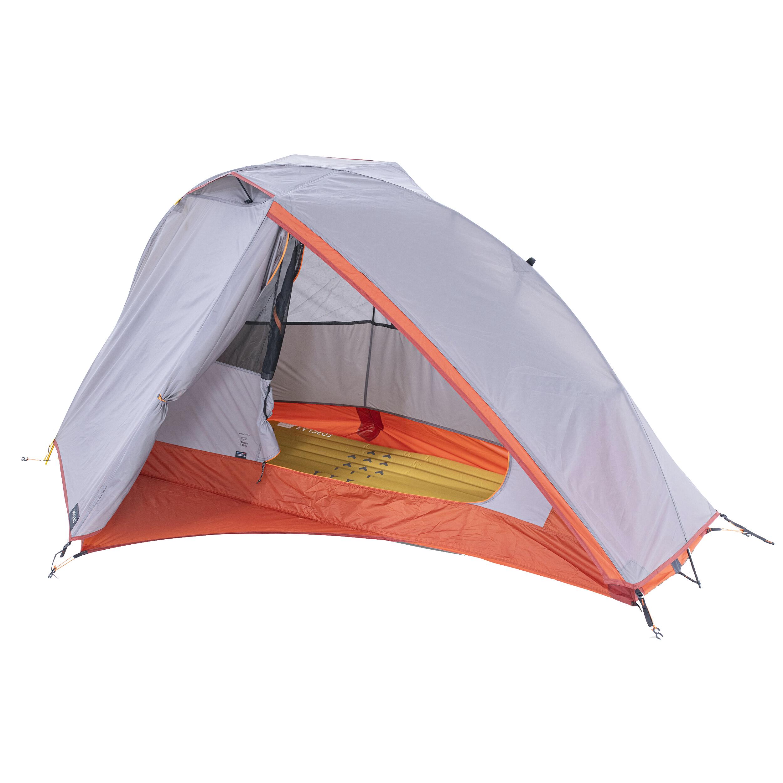 Decathlon Self-Standing 3 Seasons Trekking 1 Person Tent - Trek 900 - Grey Forclaz
