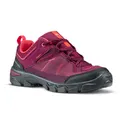 Decathlon Kids' Velcro Hiking Shoes Mh120 Low 35 To 38 - Purple Quechua
