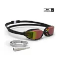 Decathlon Swimming Goggles Mirror Lenses Nabaiji B-Fast 900 - Black/Red Nabaiji