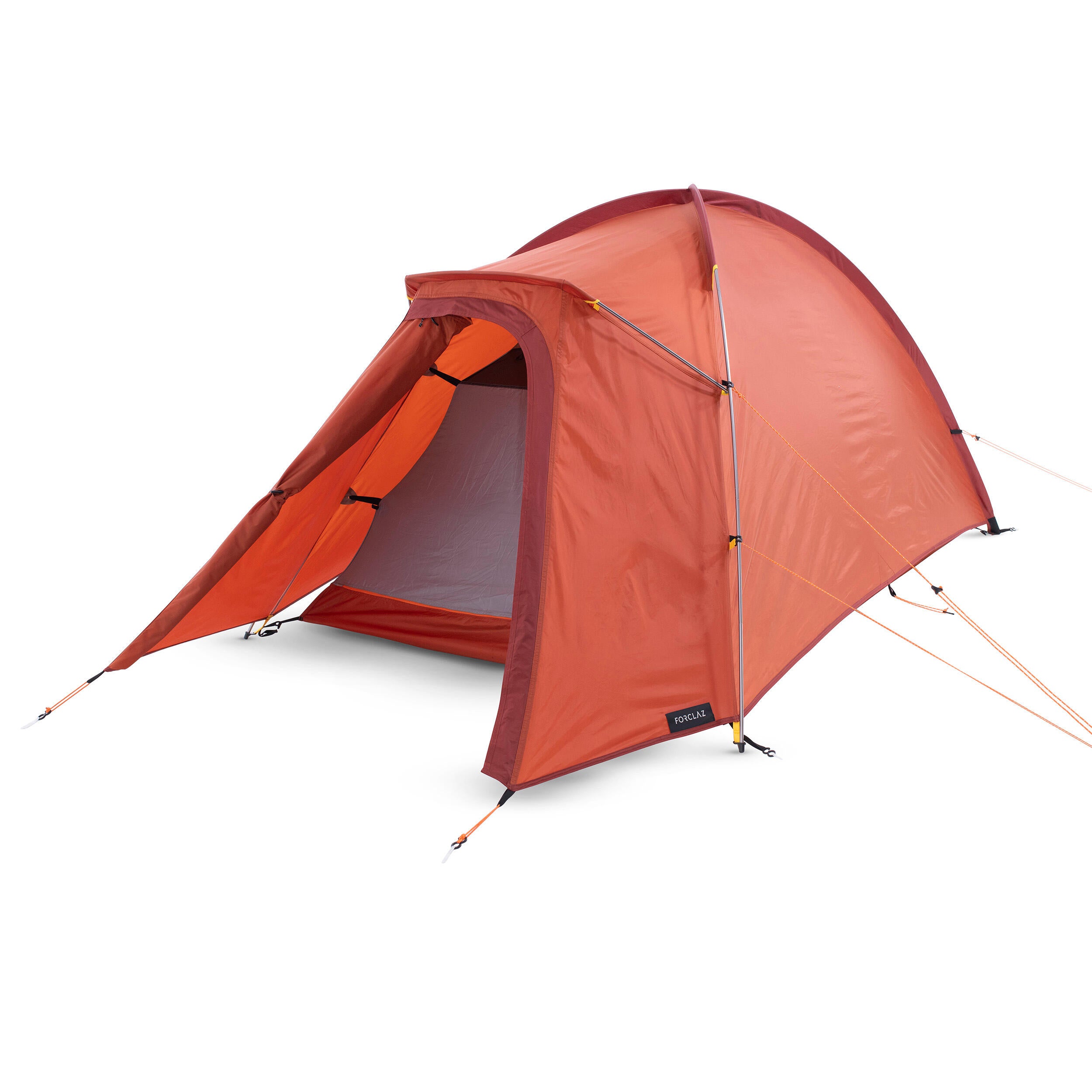 Decathlon Trekking 3 Seasons Freestanding 2-Person Dome - Tent Trek 100 - Orange Forclaz