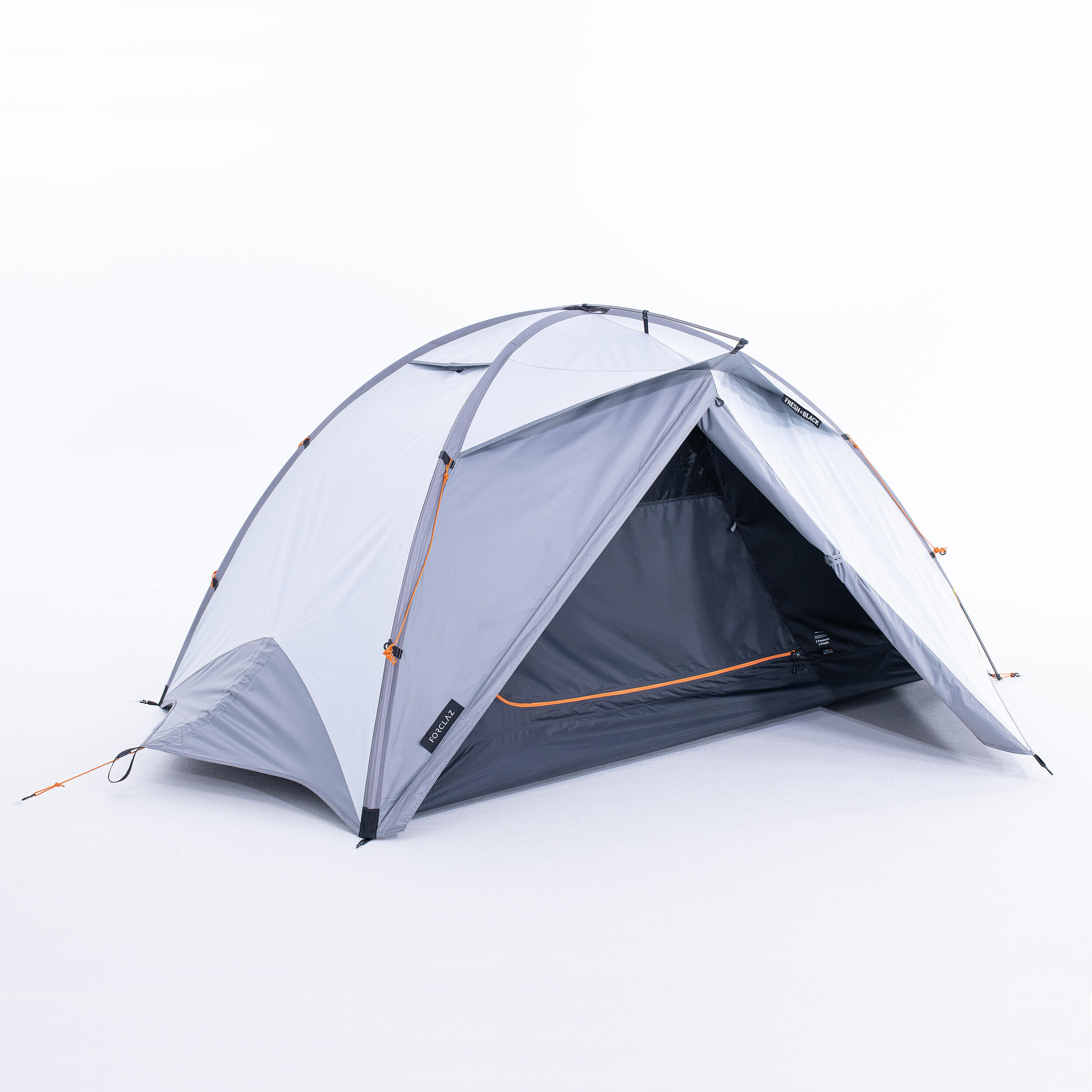 Decathlon Trekking 3 Seasons Dome 2-Person Tent Trek 500 Fresh & Black Forclaz