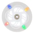 Decathlon Kids Scooter Wheel Oxelo Flashing 125Mm Abec 5 - White Clear Oxelo