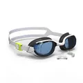 Decathlon Swimming Goggles Clear Lenses Nabaiji Bfit 500 - White/Blue Nabaiji