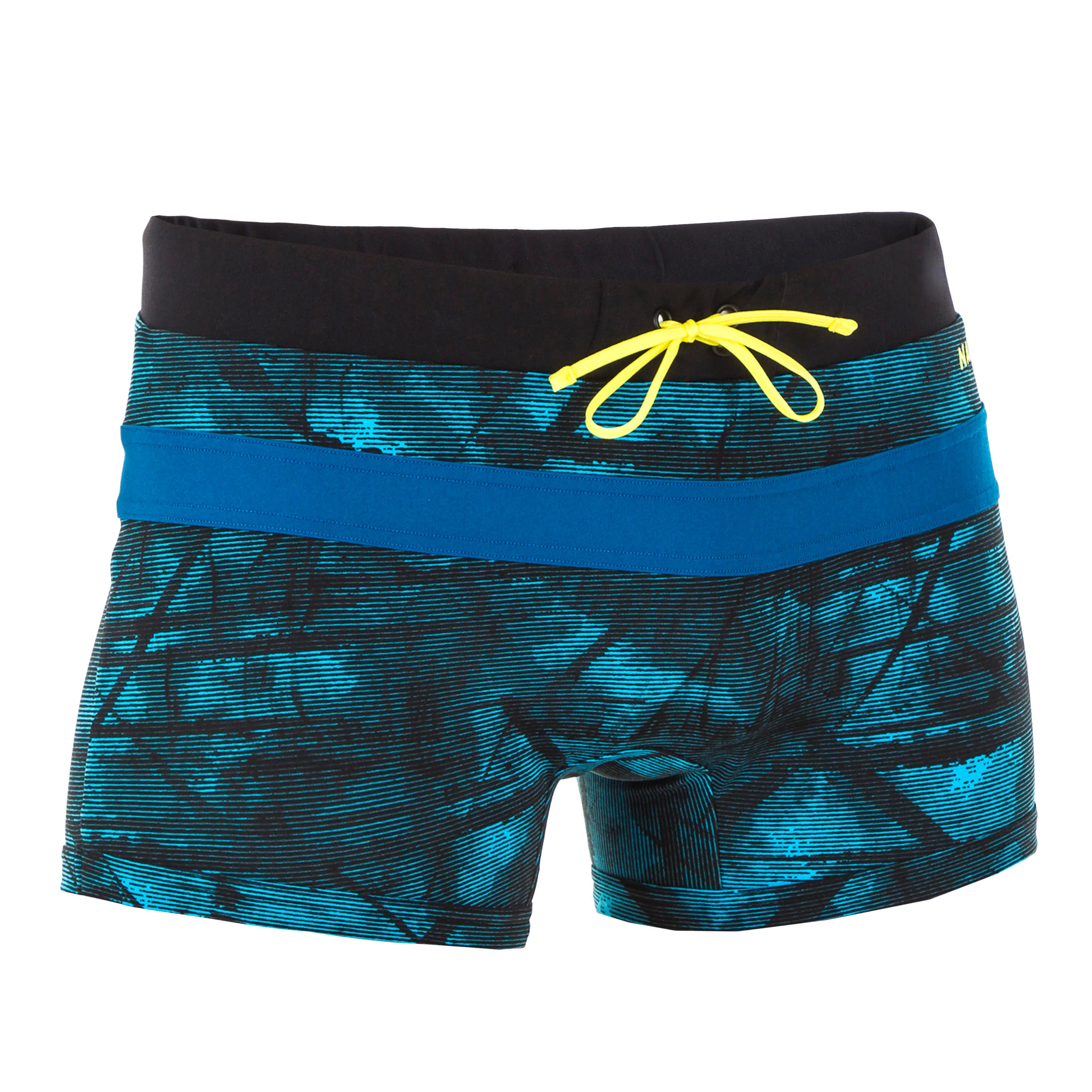 Decathlon Men'S Swimming Boxer Short Pool 100 - Tex Blue Nabaiji