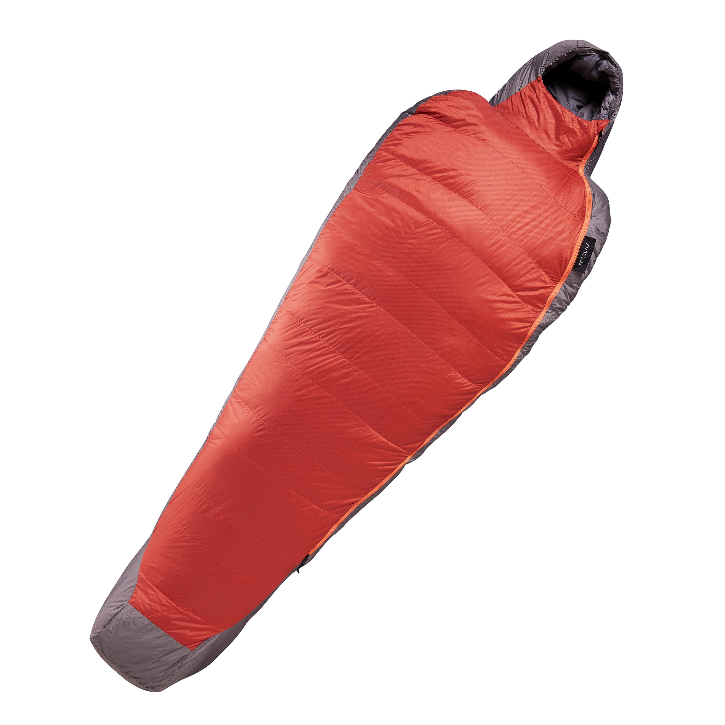 Decathlon Trekking Mummy Sleeping Bag - Trek 900 0°C Feather Down - Red Grey Forclaz