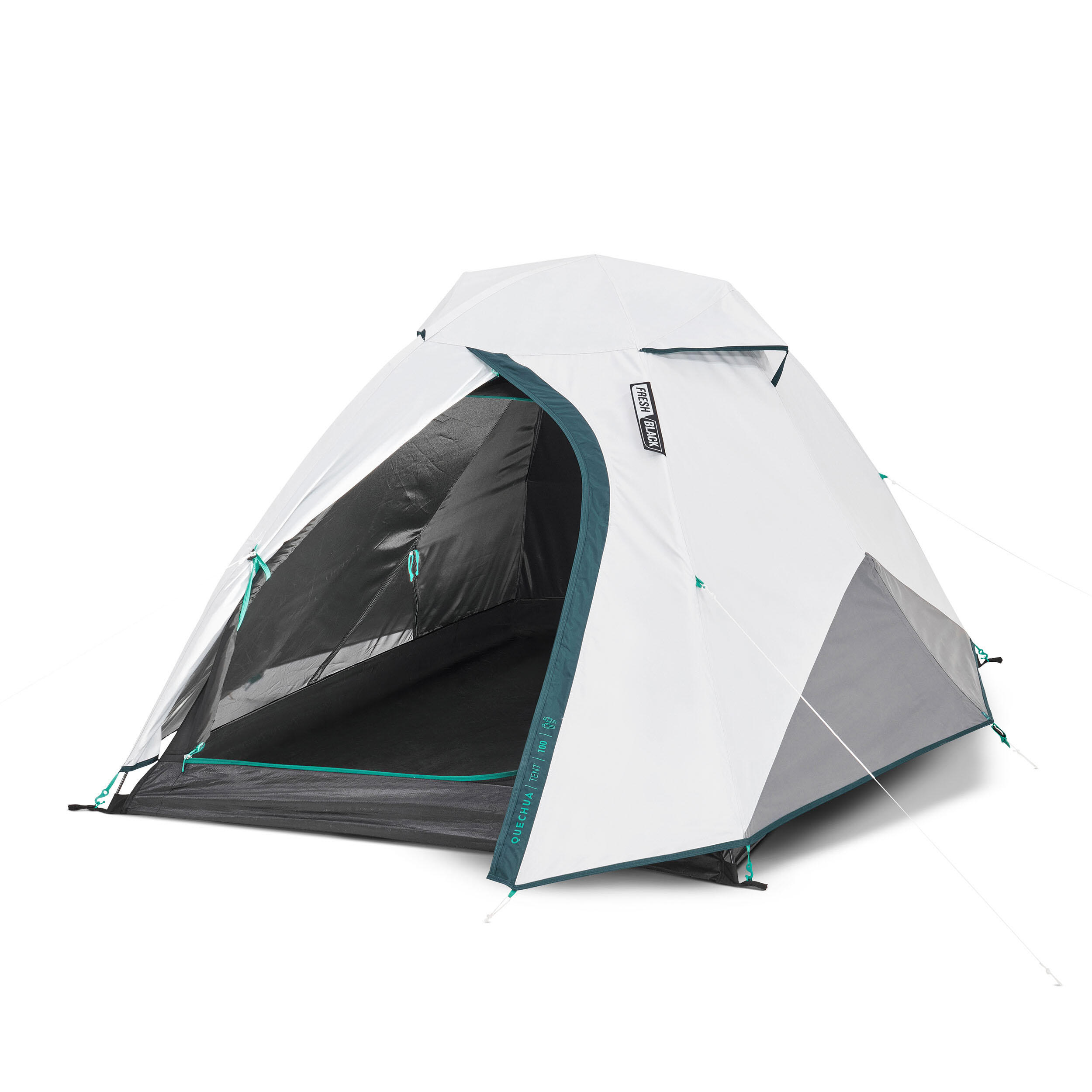 Decathlon Camping Tent Mh100 Fresh & Black - 2 Person Quechua