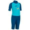 Decathlon Baby / Kids' Short-Sleeve Uv-Protection Swimming Suit - Blue Print Nabaiji