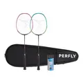 Decathlon Badminton Racket Set Perfly Br530 Couple - Green/Pink Perfly