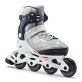Decathlon Kids' Inline Fitness Skates Fit3 - Abyss Grey Oxelo