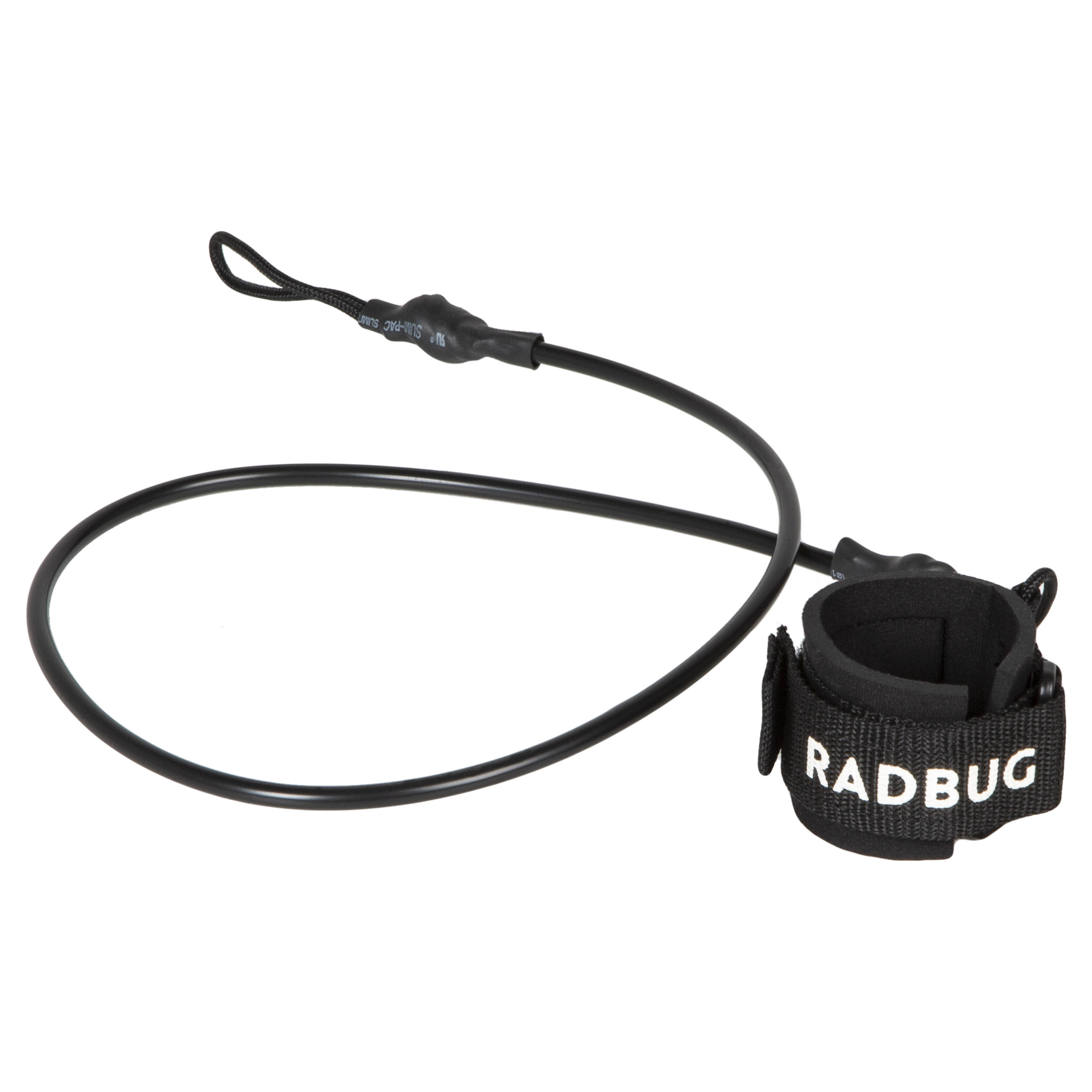 Decathlon 100 Bodyboard Wrist Leash For Beginners - Black Radbug