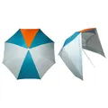 Decathlon Parasol Beach Umbrella 2 Person Upf50+ Paruv Windstop - Turquoise Blue Orange Radbug