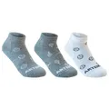 Decathlon Kids Mid-Cut Sport Socks Artengo Rs160 Tri-Pack - Grey/White/Balls Artengo