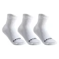 Decathlon Kids High-Cut Sport Socks Artengo Rs100 Tri-Pack - White Artengo