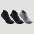 Decathlon Kids Low-Cut Sport Socks Artengo Rs160 Tri-Pack - Black/Grey Artengo