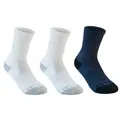 Decathlon Kids High-Cut Sport Socks Artengo Rs500 Tri-Pack - White/Navy Artengo