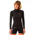 Decathlon T-Shirt Anti-Uv Surf Neoprene And Fleece Long Sleeve Women'S Black Olaian