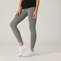 Decathlon Cotton Fitness 7/8 Leggings Fit+ - Mottled Grey Nyamba
